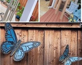 Beautiful patios and gardens: wind chimes, fence decor