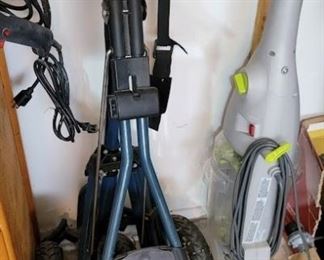 Golf caddy, carpet cleaner
