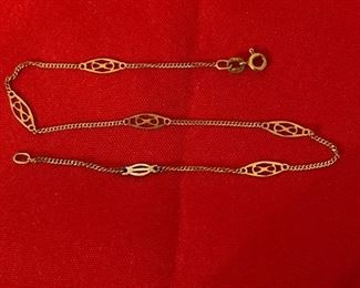 Ankle Bracelet marked 14K