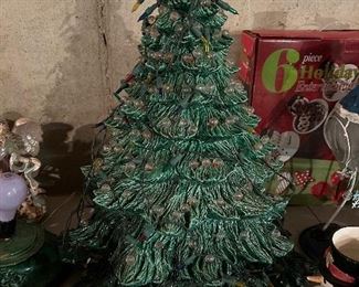 Huge Vintage Ceramic Christmas Tree