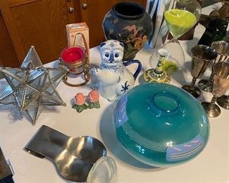 1980s and other Vintage Glassware and Decor Items