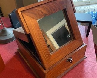 Antique Shaving Mirror on Collapsable Stand