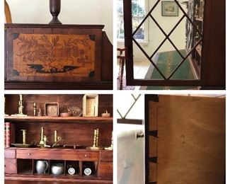 Detail of Hepplewhite desk 