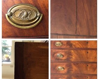 Detail of Hepplewhite desk 