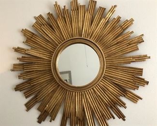 $150.00. Metal sunburst mirror. 