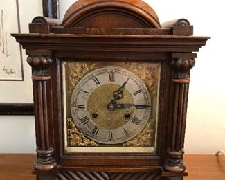 $ 175.00 Walnut mantle clock with two jewel German LaRose movement 