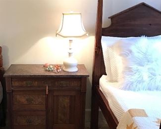 $250.00. Eastlake marble topped diminutive chest 