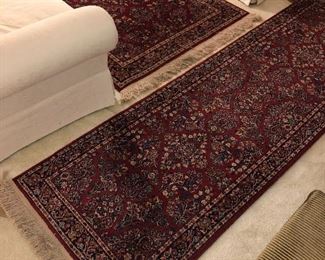 $395.00.  Matching pair of Karastan wool rugs, excellent condition.  Runner is 3’ by 9’; area rug is 4 1/2’ by 6’