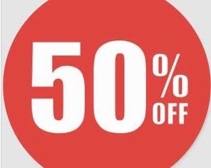TAKE 50% OFF THE PUBLISHED PRICE !!!!!