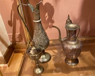 Vintage India Brass pitchers