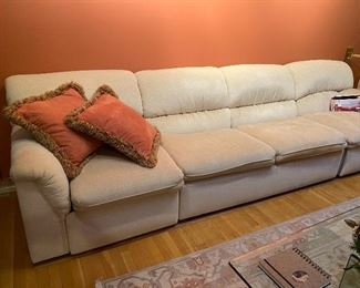 Bernhardt sofa, extra long; side recliners on each end