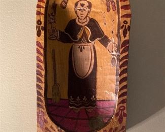 Wooden saint hand painted