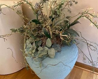 large vase & floral arrangement