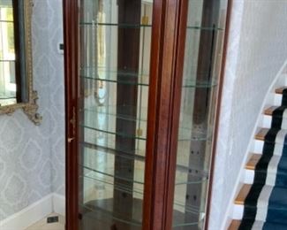 Jasper Cabinets serpentine glass lighted display cabinet. $750