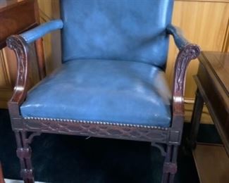 Century leather armchair. $150