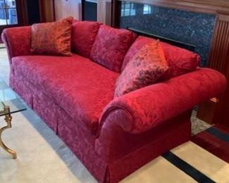 (2) C.R. Laine red sofas -perfect! $600 ea