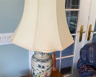 Pair Fredrick Cooper Wucai style chinese lamps. $300 Pr