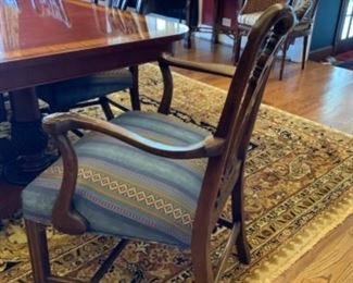 Set of 8 mahogany dining chairs. $1,100
