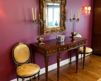 Pair Henredon exquisite neoclassical accent chairs. $300 Pr
