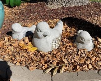 Concrete garden birds