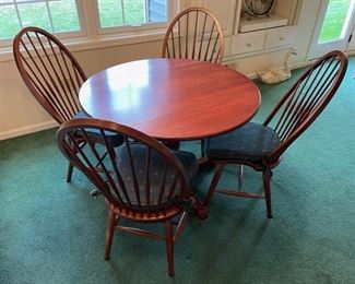 Very nice drop leaf dinette set with four chairs