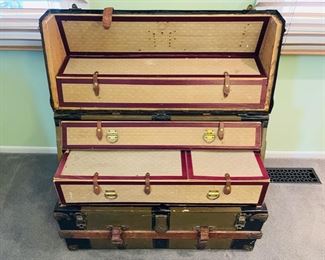 Amazing antique dresser steamer trunk