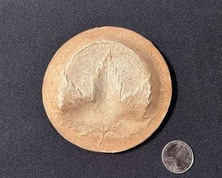 Antique U.S. Capitol plaque, made of nearly $3,000 worth of macerated currency