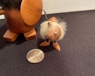 Vintage OLIV-ART wood carved Vikings from Spain