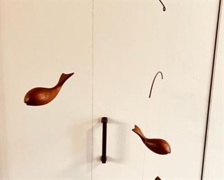 Rare MCM teak wood ‘Whale’ mobile
