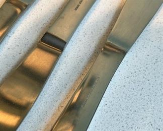 Vintage Gense Sweden stainless steel serving for 8 flatware set.  24 pieces in total