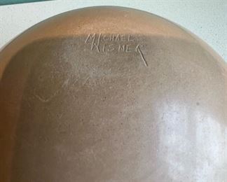 Michael Wisner signed art pottery vase