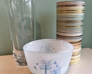 Orrefors, Kosta Boda and a Rare striped vase by Sascha Brastoff