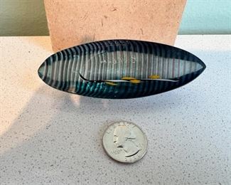 Bertil Vallien for Kosta Boda mini ‘Boat’ sculpture, signed and with original label