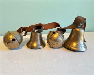 Vintage larger brass horse harness bells
