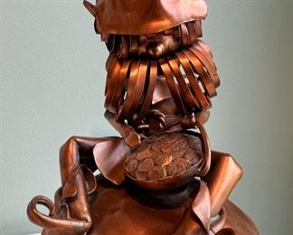 Vintage copper Leprechaun sculpture by C. Zanoni 