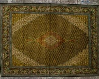 339	Persian Bijar Room Size Rug	Room size Persian Bijar rug. 13'4" x 9'8 1/2". Some Separation of Sides
