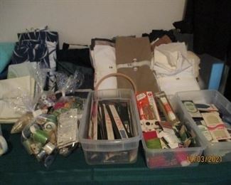 Sewing material, zippers, buttons, threads, misc