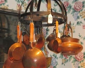 Copper Pans.  Small skillet on right has been sold!