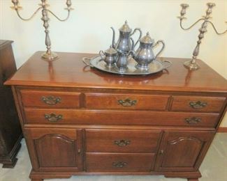 Kling Colonial Solid Cherry Buffet Console Cabinet