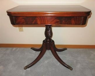 Antique Swivel Flip Top Game Table