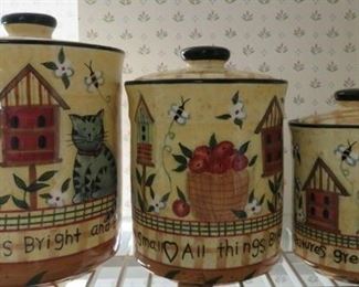 Earthenware Lang "Bright and Beautiful" Decanter Set