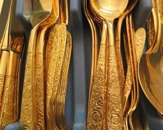 24K Gold Plated Flatware Set