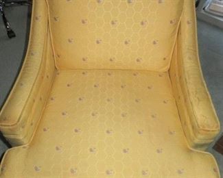 Yellow Bumble Bee Pattern Arm Chair 