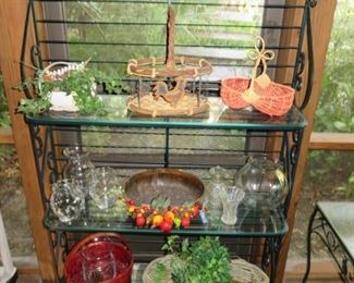 3 Tier Metal Glass Shelf Bakers Rack