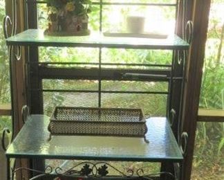 4 Tier Metal Glass Shelf What Not Shelf