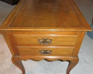 Pair 2 Drawer End Tables
