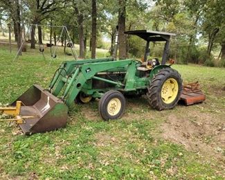 John Deer 2155 with Front End Loader & Mower