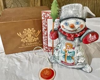 'Fun In the Snow' Ltd. Edition Wooden Snowman