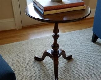 round, tilt-top side table