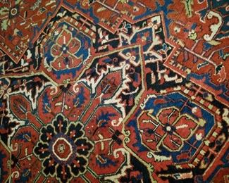 large area rug detail, Heriz (162" x 115")